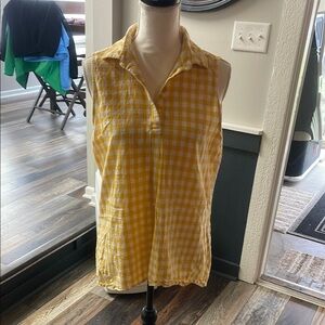 Cynthia Yellow Gingham Blouse